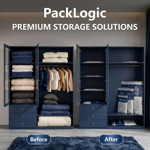 PackLogic Cordless Travel Vacuum Bag Set